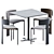 Elegant Antibes iSi Table & Stylish Zefir Chair 3D model small image 2