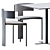 Elegant Antibes iSi Table & Stylish Zefir Chair 3D model small image 3