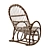 Elegant Rattan Rocking Chair 3D model small image 2