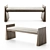 Elegant Marco Accent Bench 3D model small image 1