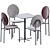 Modern Outdoor Dining Set: Antibes Table & Michelle Chair 3D model small image 1