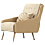 Retro Chic Vintage Armchairs 3D model small image 3