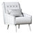 Retro Chic Vintage Armchairs 3D model small image 5
