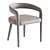 Elegant Lisette White Dining Chair 3D model small image 3