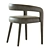 Elegant Lisette White Dining Chair 3D model small image 4