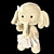 Cozy Teddy Elephant Fur Toy 3D model small image 2
