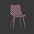 Sleek Leah Dining Chair 3D model small image 1