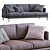 Luxury Bonaldo Leather Sofa Paraiso 3D model small image 2