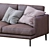 Luxury Bonaldo Leather Sofa Paraiso 3D model small image 3