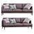 Luxury Bonaldo Leather Sofa Paraiso 3D model small image 6