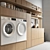 Modern Laundry Room Set 3D model small image 2