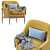 Elegant Alperce Armchair 3D model small image 2