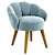 Sleek Purr Shell Chair: Perfect Blend of Comfort and Style 3D model small image 1