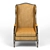 Elegant Wingback Chair: Fabulous Fabric & Wooden Frame 3D model small image 2