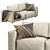 Coco Republic Soren 2-Seat Sofa 3D model small image 3