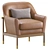 Alperce Leather Armchair: Vintage Elegance for Your Comfort 3D model small image 1