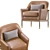 Alperce Leather Armchair: Vintage Elegance for Your Comfort 3D model small image 2