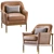 Alperce Leather Armchair: Vintage Elegance for Your Comfort 3D model small image 3