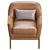 Alperce Leather Armchair: Vintage Elegance for Your Comfort 3D model small image 6