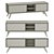 Modern Quatre TV Stand 174x56 3D model small image 2