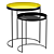 Modern 2-Piece Round Coffee Tables 3D model small image 1