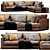 Elegant Mauro Leather Sectional Sofa 3D model small image 4
