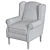 Modern Sherlock II Armchair: Light Legs 3D model small image 6