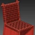 Elegant Redwood and Leather Chair 3D model small image 6