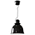 Sleek Black Pendant Lamp - SVARTNORA 3D model small image 1