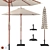 Stylish Parasol with Bases 3D model small image 1