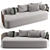 Fendi Casa Thea Luxury Sofa 3D model small image 2