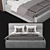 Elegant Diff Studio Queen Bed 3D model small image 2