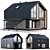 Modern Barnhouse with Carport 3D model small image 1
