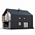 Modern Barnhouse with Carport 3D model small image 4