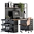 Elegant Home Office Furniture 3D model small image 1