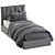 Plush Comfort Bed: Soft Headboard & Stylish Design 3D model small image 4