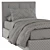 Plush Comfort Bed: Soft Headboard & Stylish Design 3D model small image 5