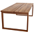 MORBI Long Oak Dining Table 3D model small image 3