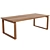 MORBI Long Oak Dining Table 3D model small image 8