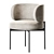 Sleek Upholstered Armchair: Gallotti & Radice Akiko 3D model small image 1