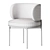 Sleek Upholstered Armchair: Gallotti & Radice Akiko 3D model small image 4