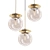 Elegant Waterfall Pendant Light 3D model small image 1