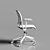 Sleek Ivory Cloud Chair 3D model small image 3