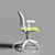 Sleek Ivory Cloud Chair 3D model small image 4