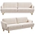 Yukon KAZA: Stylish 3-Seater Sofa 3D model small image 1