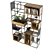 Modern Shelf Furniture Set 3D model small image 3