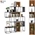 Modern Shelf Furniture Set 3D model small image 1