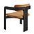 Usona Home Armchair: Sleek and Stylish Seating 3D model small image 4
