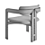 Usona Home Armchair: Sleek and Stylish Seating 3D model small image 5