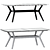 Elegant Viscount Strip Dining Table 3D model small image 5